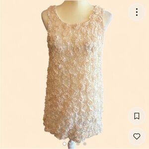 2xtremz Cream Rosette Mini Dress Size M